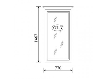 Miroir de mur de créateur classique r Miroir en bois véritable style colonial OL 3